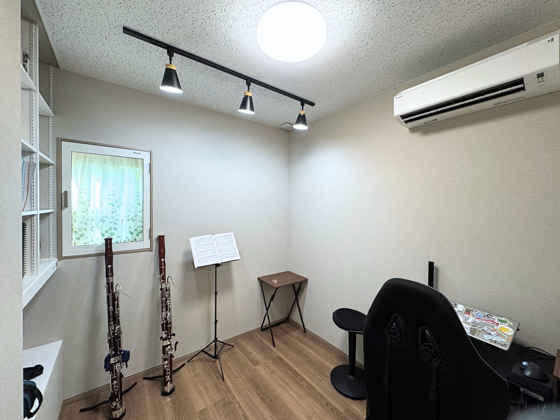 ファゴットとアップライトピアノ演奏のための防音室