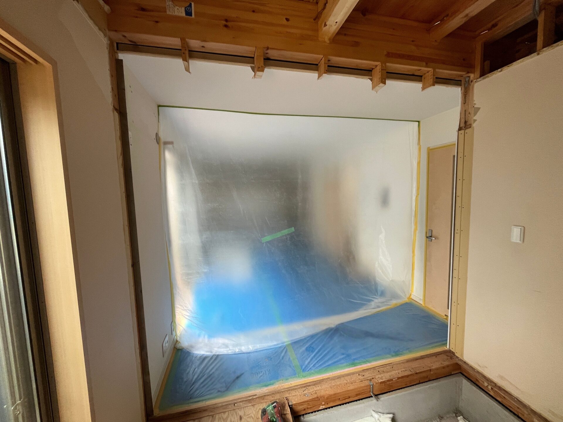 防音室外への養生