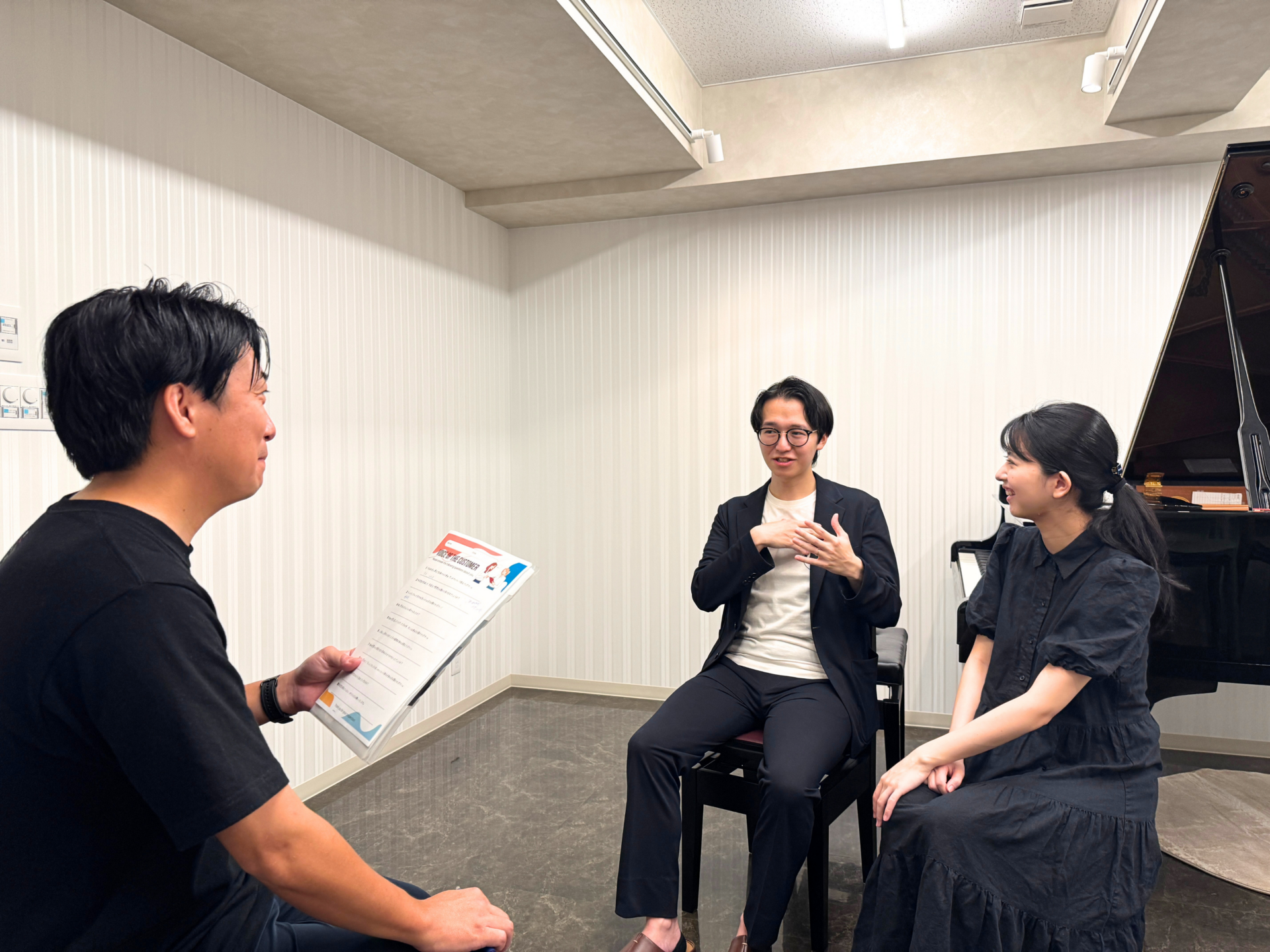 インタビューの様子